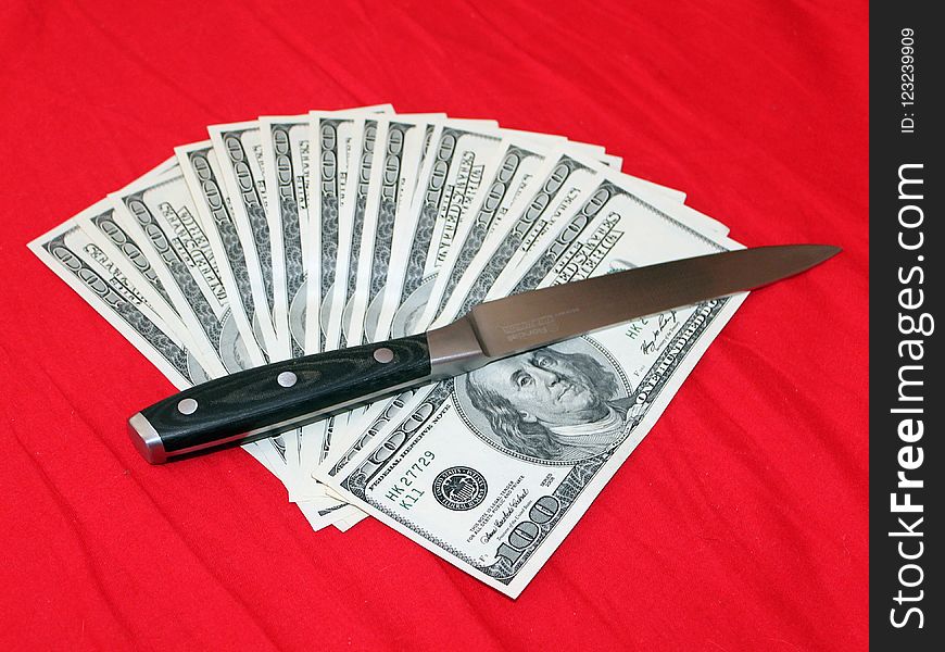 Cash, Money, Knife, Currency