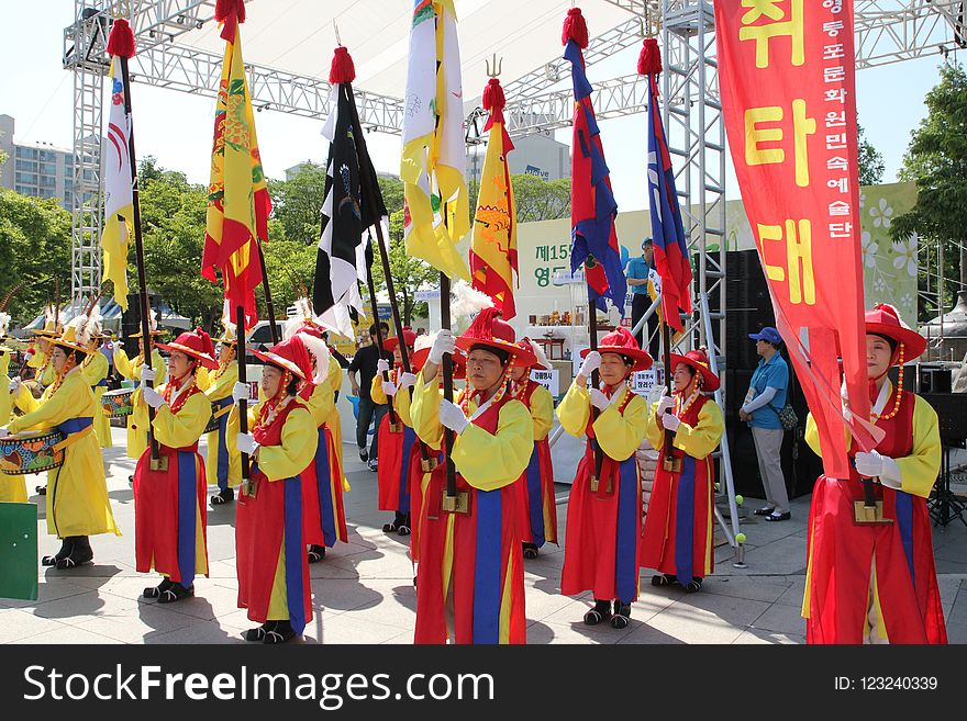 Flag, Marching, Event, Festival