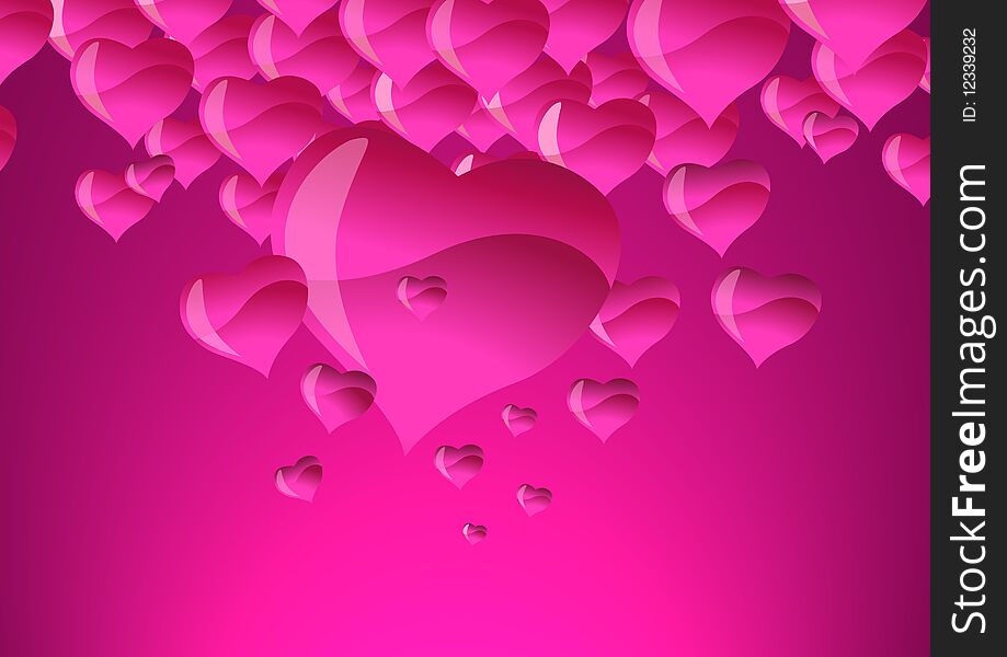 A vector illustration of hearts. A vector illustration of hearts