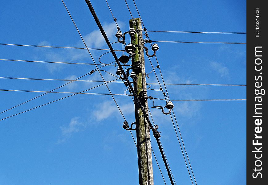 Sky, Overhead Power Line, Electricity, Electrical Supply