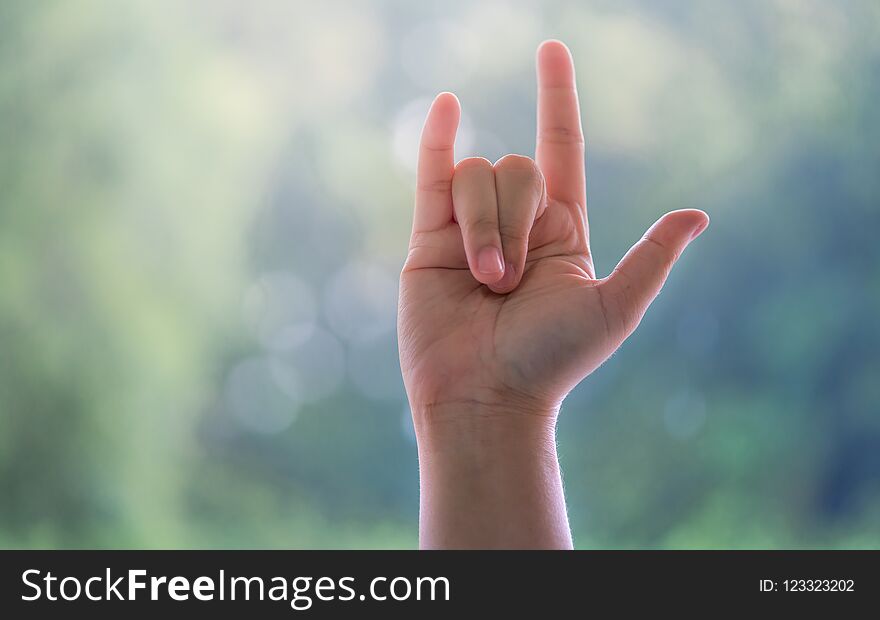 I love You Hand Sign Gesture Language Expression With Hand Symboln