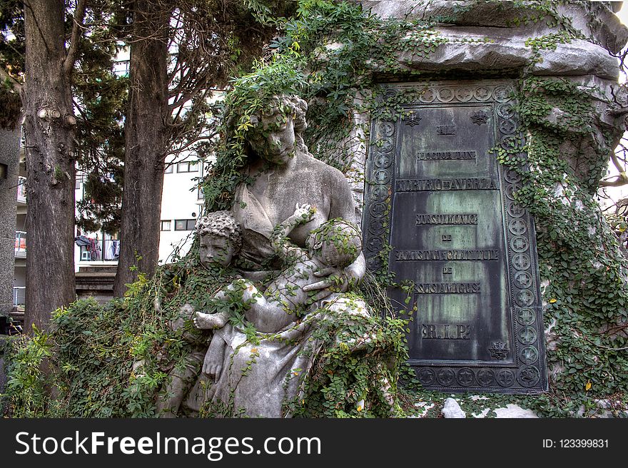 Tree, Statue, Sculpture, Monument