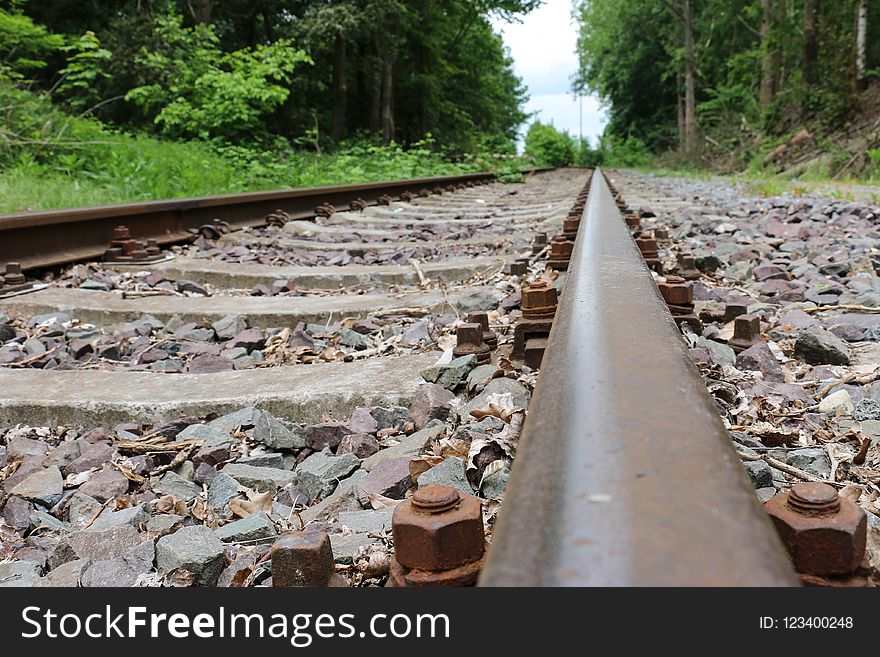 Track, Rail Transport, Path, Rubble