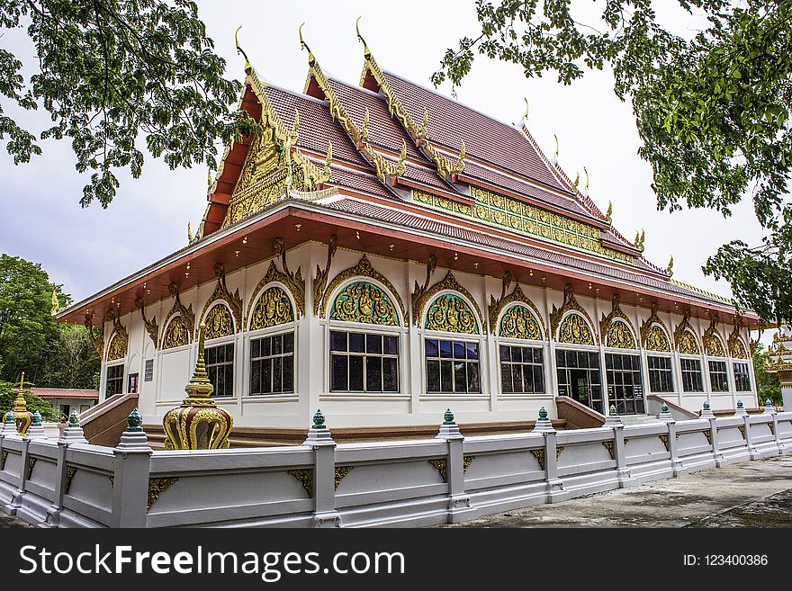 Chinese Architecture, Wat, Place Of Worship, Building