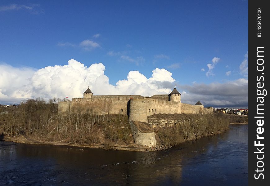 Waterway, Sky, Fortification, Cloud