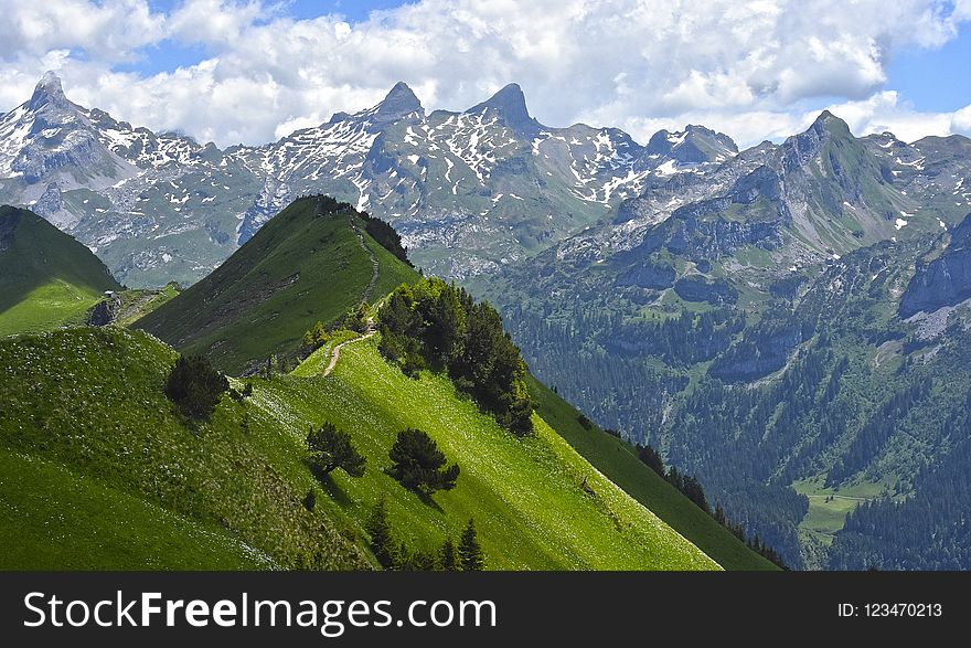 Mountainous Landforms, Mountain Range, Mountain, Nature