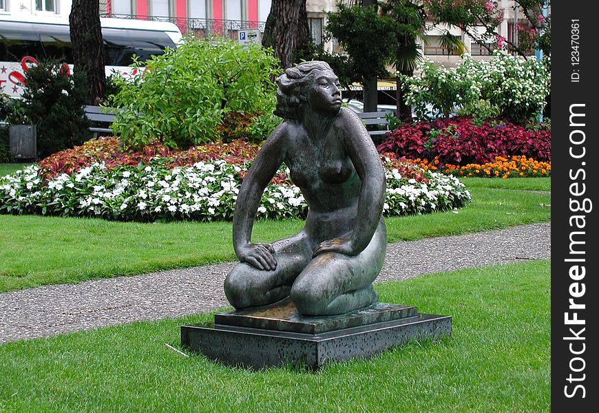 Sculpture, Statue, Garden, Plant