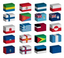 3D Flags Set Stock Photography 3D Flags Set Stock Photography