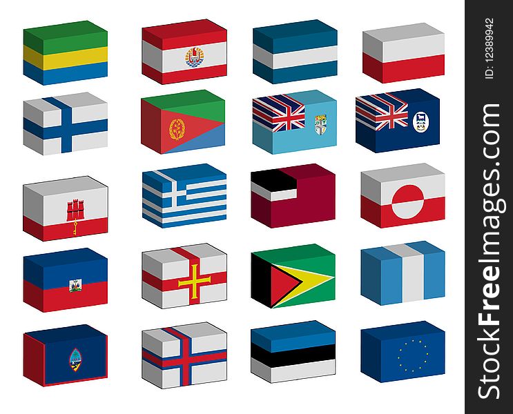 3D flags set