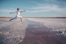 Young Girl Doing Yoga Stock Photography