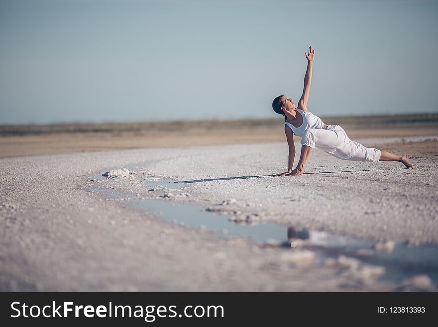 Young woman practicing yoga