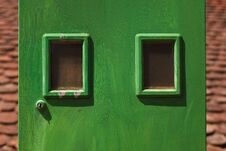 Green Box For Electricity Meters Royalty Free Stock Photography