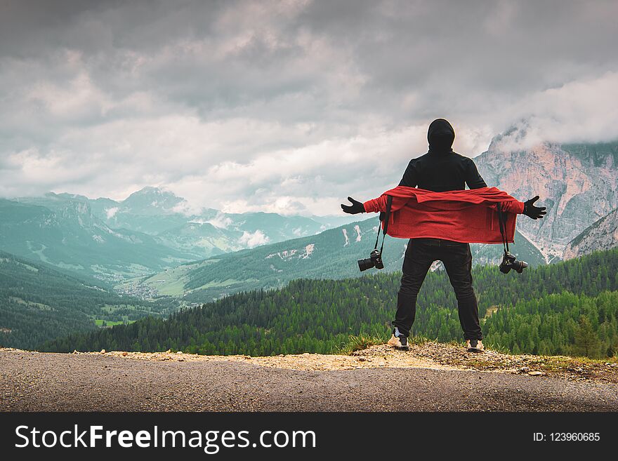 Man Adventure Traveling Holiday Photography Concept