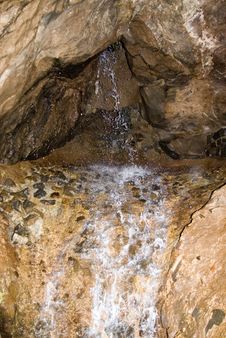 Cave Waterfall Stock Images