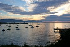 Sunset In The Bay Stock Photos