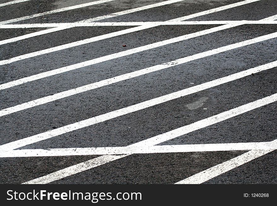 White lines on black asphalt. White lines on black asphalt