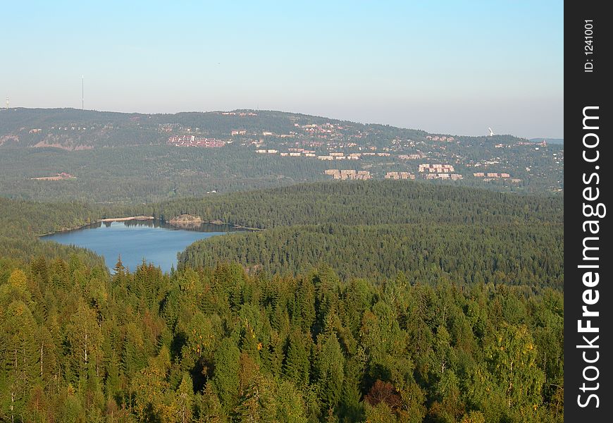 View over Oslo in Norway from Skuta.