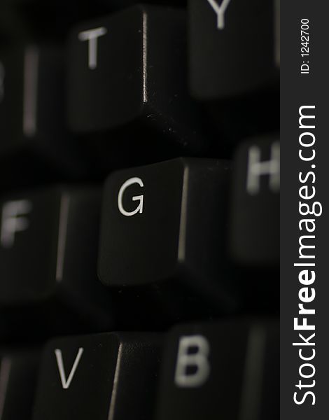 Letters on a computer keyboard. Letters on a computer keyboard