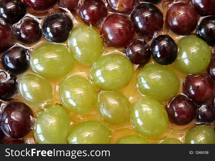 Grapes cake in closeup