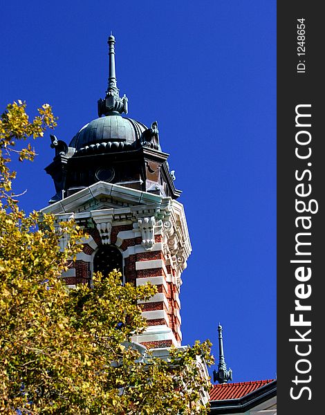 A beautiful roof of building in blue sky. A beautiful roof of building in blue sky.