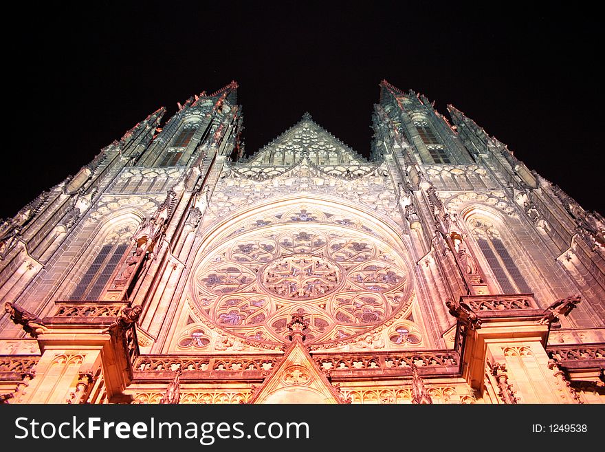 St. Vitus cathedral at night