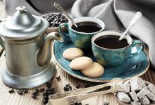 Coffee And Biscuits Stock Photo