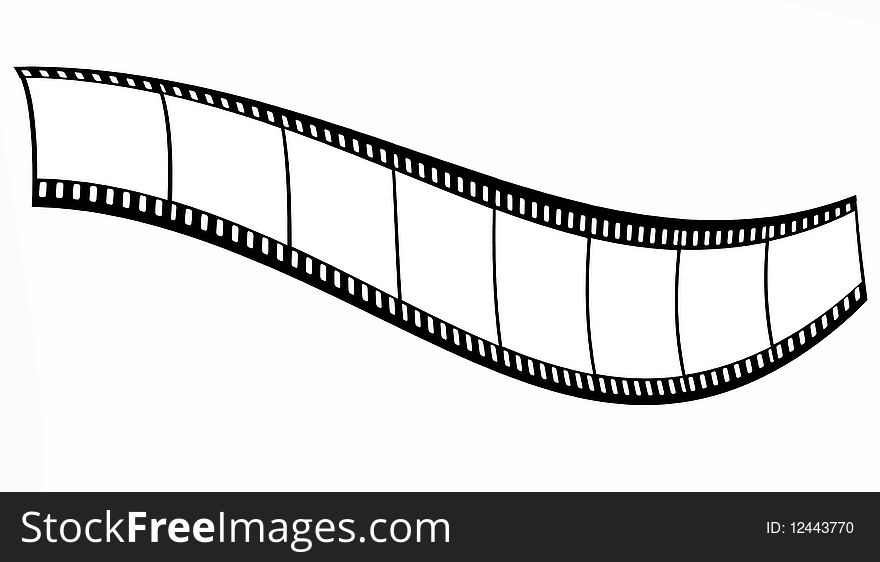 Blank film strip isolated on white