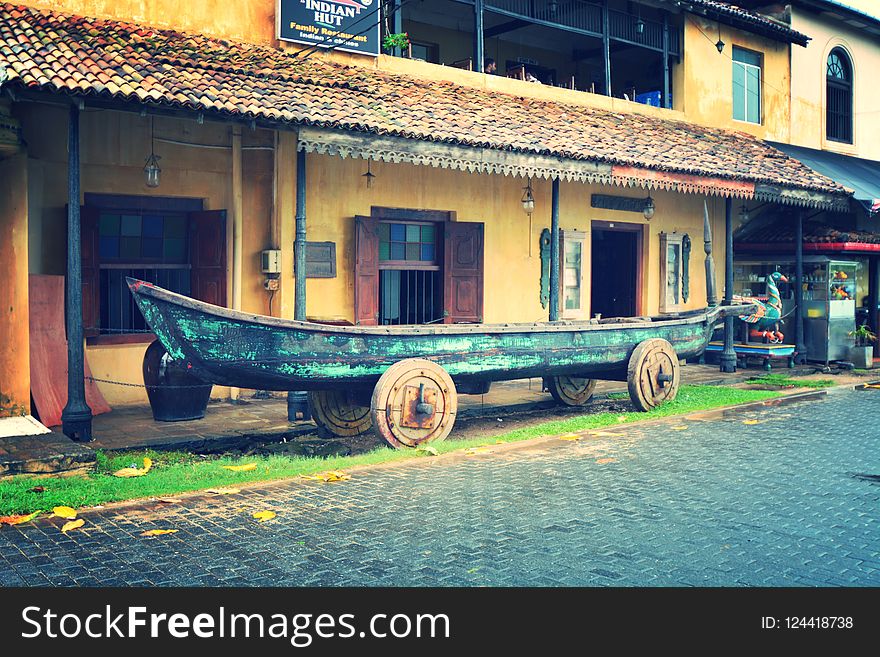 Town, Water, House, Facade