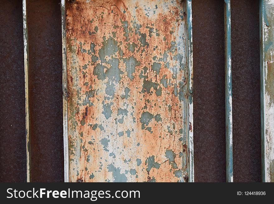 Wall, Wood, Rust, Wood Stain