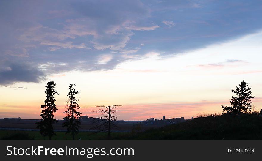 Sky, Dawn, Sunrise, Cloud