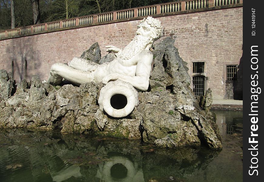 Water, Sculpture, Tree, Watercourse