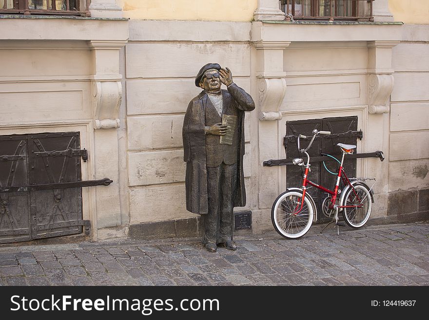 Vehicle, Statue, Monument, Bicycle