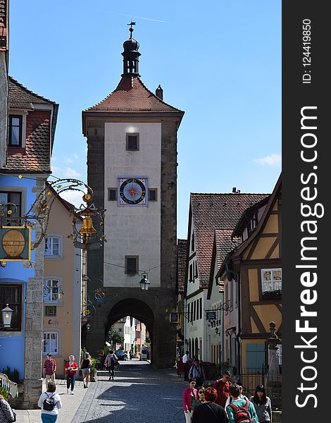 Town, Tower, Clock Tower, Landmark