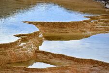 Dryad Springs In The Main Terraces At Mammoth Hot Springs Stock Images