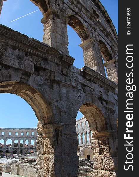Ruins, Arch, Historic Site, Ancient History