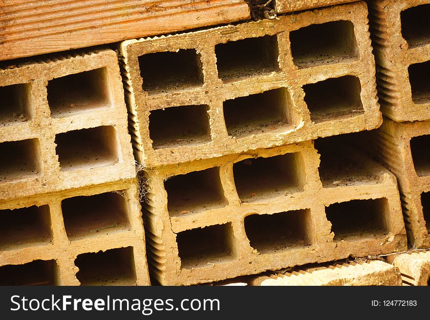 Material, Brick, Honeycomb, Wood