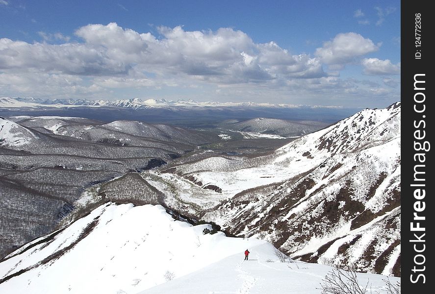 Mountainous Landforms, Snow, Ridge, Winter