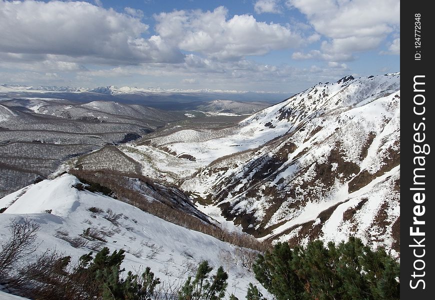 Mountainous Landforms, Ridge, Snow, Mountain