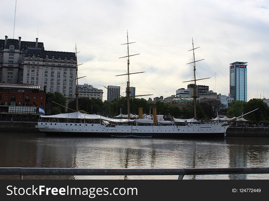 Waterway, Ship, Tall Ship, Water