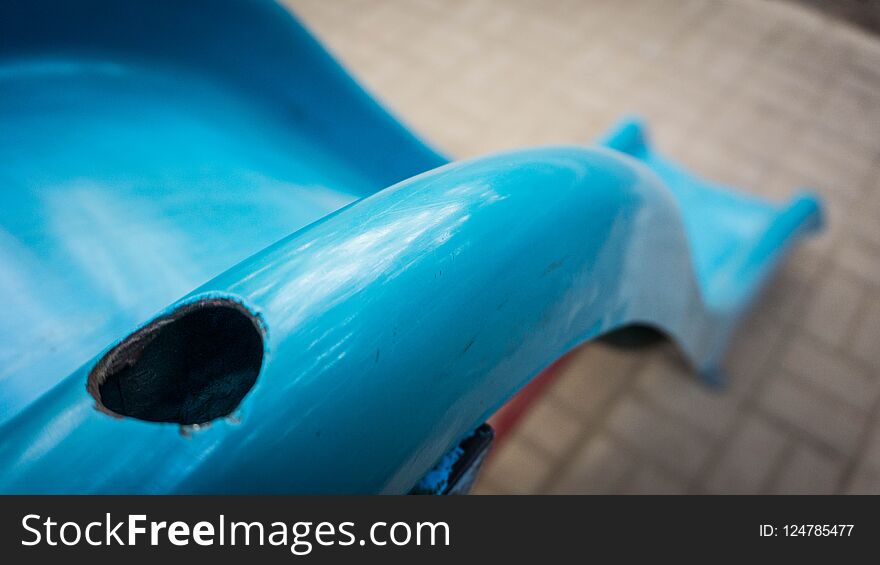 Plastic Slide For Children Isolated