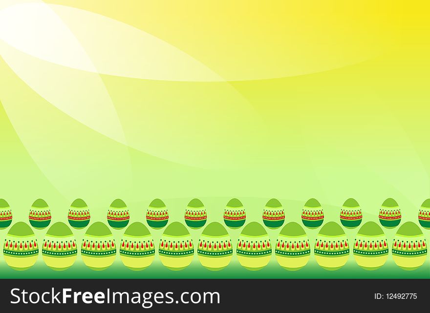 Easter background - multi-coloured eggs, shades of green and yellow. Additional vector format. Easter background - multi-coloured eggs, shades of green and yellow. Additional vector format.