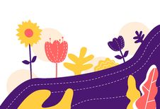 Vector Illustration Of A Abstract Flowers Minimal Flat Background Royalty Free Stock Photo Vector Illustration Of A Abstract Flowers Minimal Flat Background Royalty Free Stock Photo