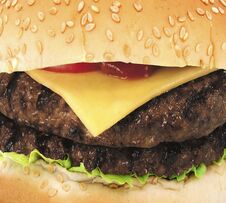Big Hamburger Close Up Royalty Free Stock Images