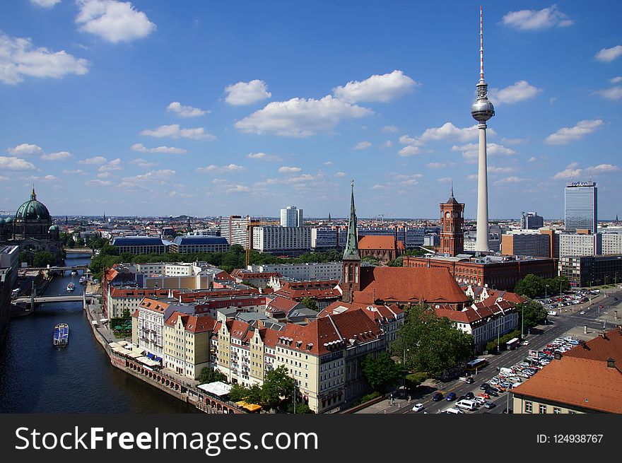 City, Metropolitan Area, Sky, Skyline