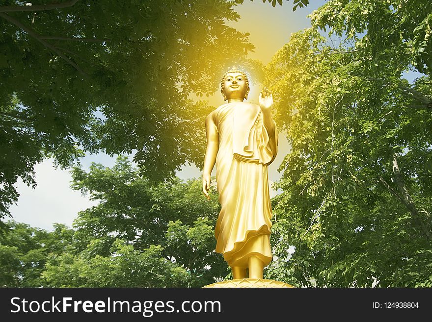 Statue, Nature, Yellow, Green