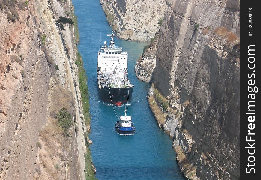 Waterway, Cliff, Canal, Terrain