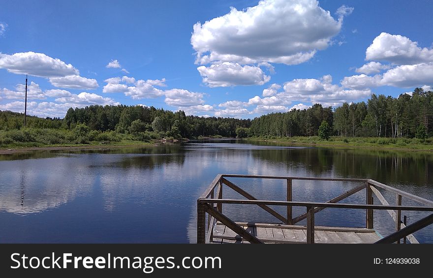 Reflection, Sky, Cloud, Waterway