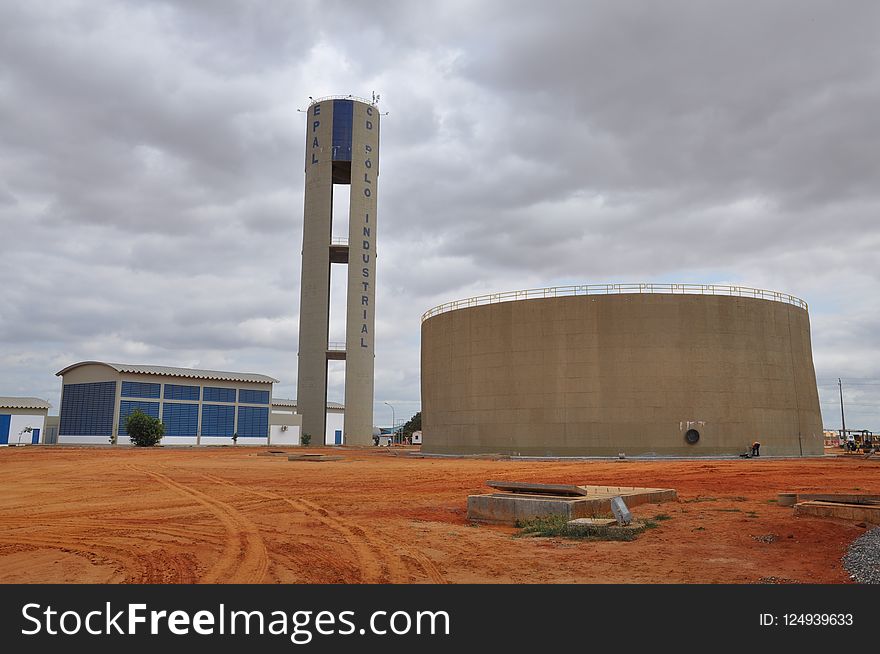 Water Tank, Sky, Silo, Industry