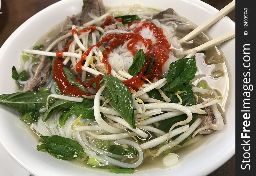 Dish, Food, Pho, Soup