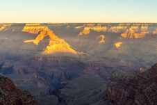 Grand Canyon Sunrise With Colorful Skies Royalty Free Stock Photography